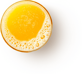 Copo de suco de laranja